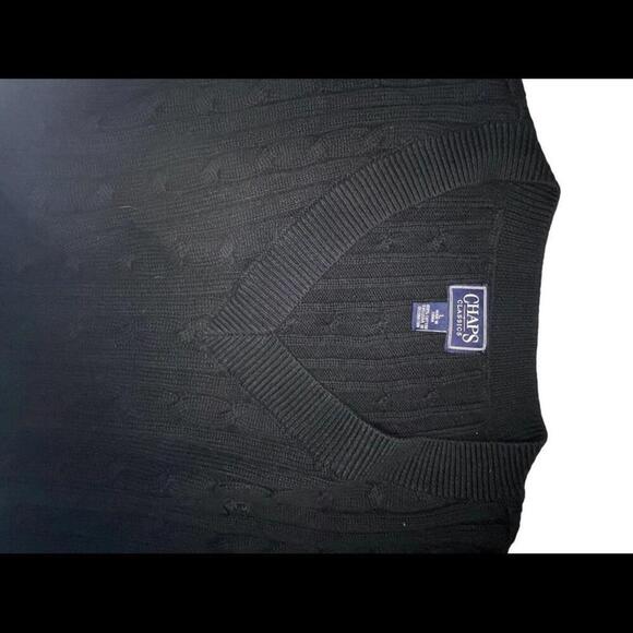 Women's Chaps V-Neck Cable Sweater MINT Size L NWOT - Picture 4 of 8